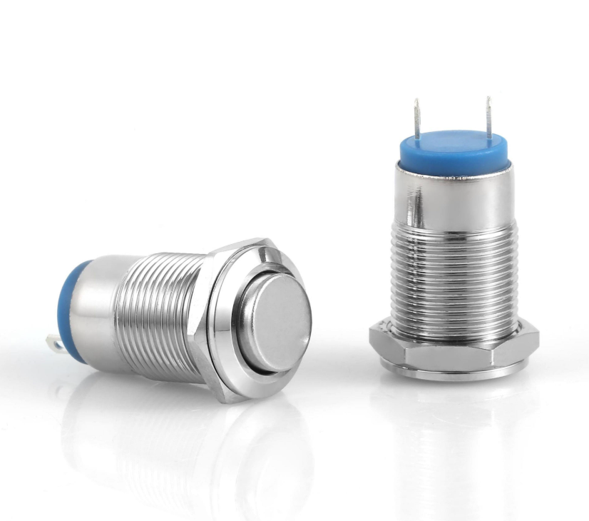 12mm Metal Kalıcılı Buton Işıksız - Çıkık Kafa